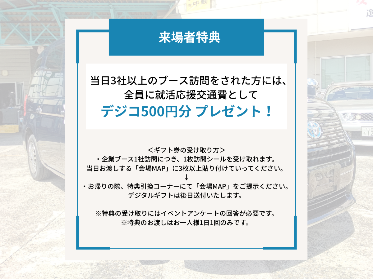 デジコ500円分プレゼントについての案内